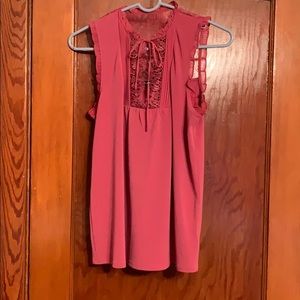 Express Pink Lace Top